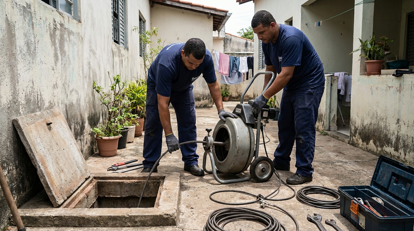 Desentupimento de Coluna Sanitária na Efapi, Chapecó‑SC